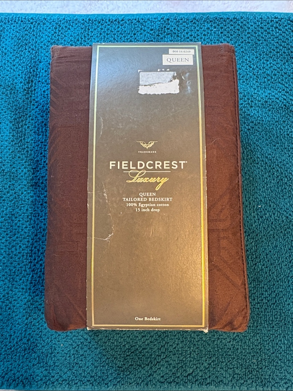 Fieldcrest Brown 100% Egyptian Cotton Tailored Queen Bedskirt in Brown